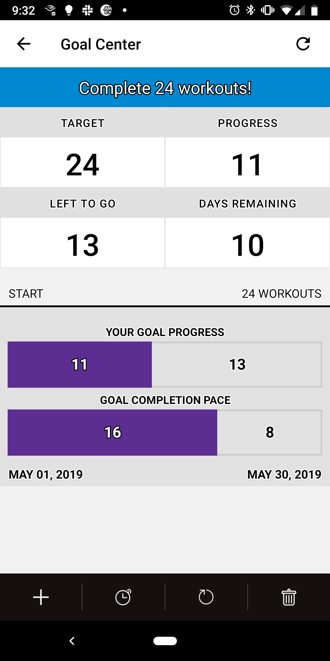Mobile App Goals Screenshot