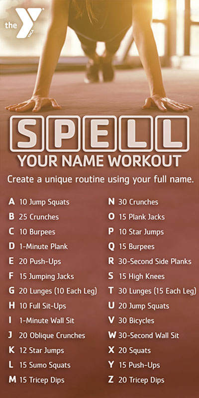 Spell Your Name Workout - What's Your Name? Fitness Activity Printable for  Kids