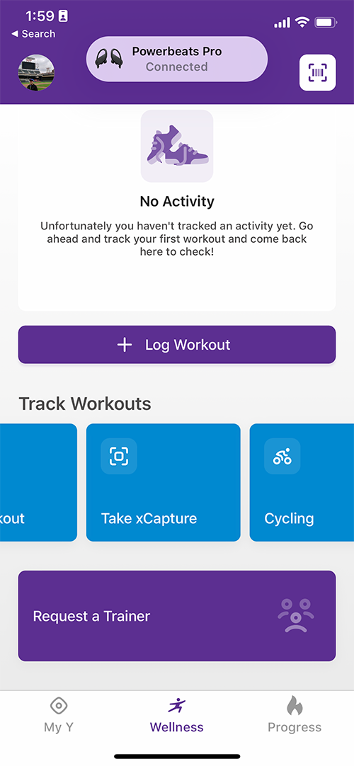 Mobile App Wellness Tab