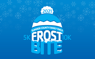 YMCA Frostbite 5K race graphic: race on Jan. 1, 2022