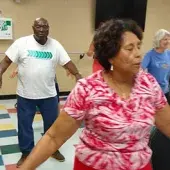 Mister Charles in fitness class