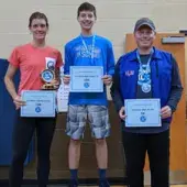 runners on podium