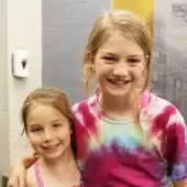 Nia and Charis at YMCA Day Camp together