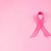 pink ribbon on pink background