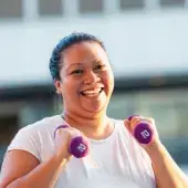 Lady with weights