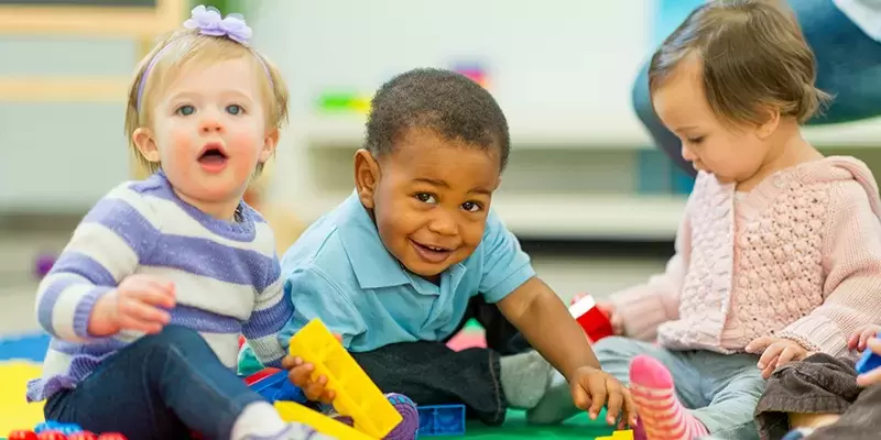 Small children in a group