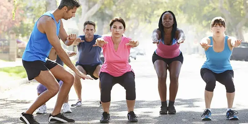 Working out at the YMCA