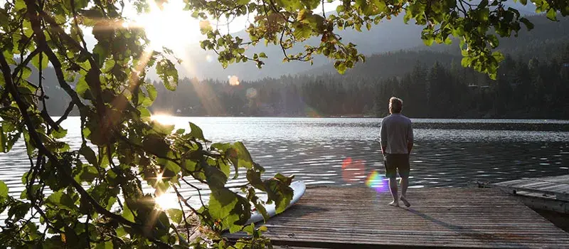 Person on dock