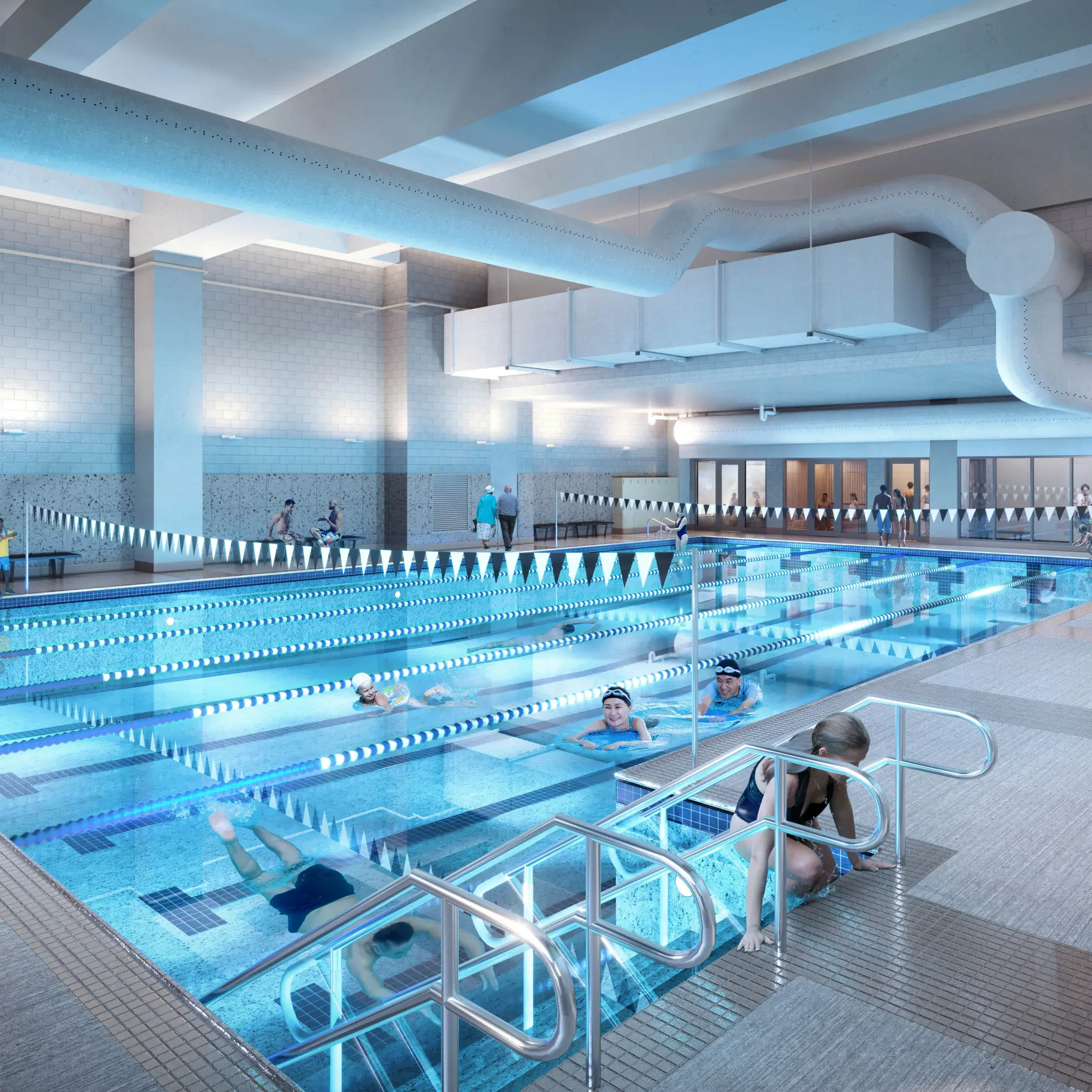 rendering of downtown pool
