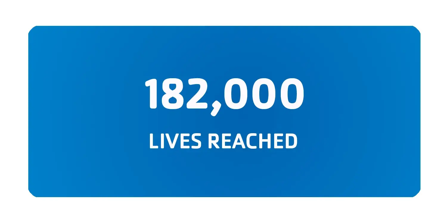 182,000 lives reached