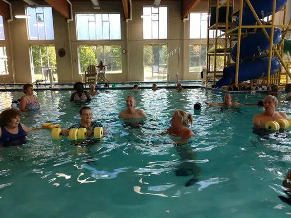 Seniors in pool