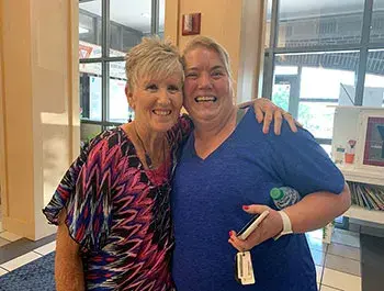 Connie and Kitty at the Y