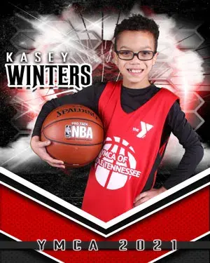 boy posing with basketball