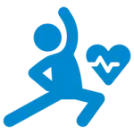 Fitness icon blue.
