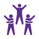 Adults exercising icon.