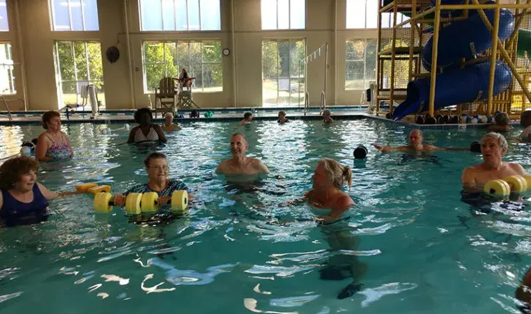 Seniors in pool