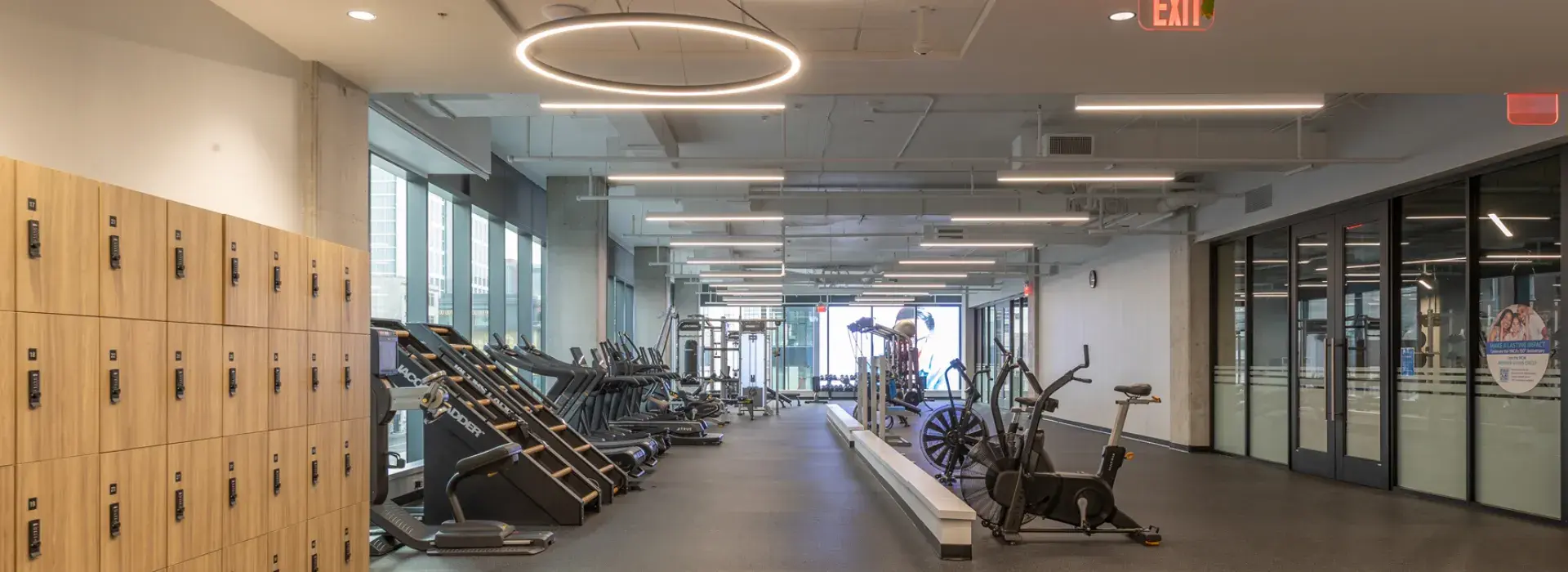 View of a workout area at the downtown Y