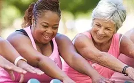 Group of women stretching