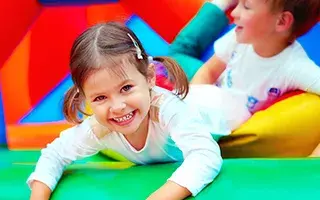 kids playing in ball pit