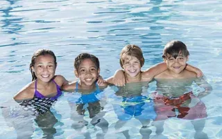 kids at the pool